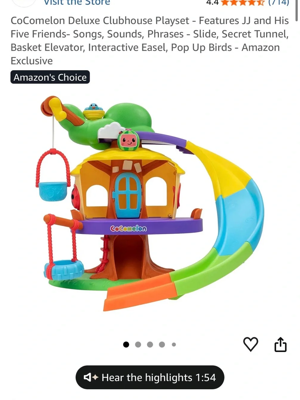 CoComelon Deluxe Clubhouse Playset - Features JJ and His Five Friends- Songs